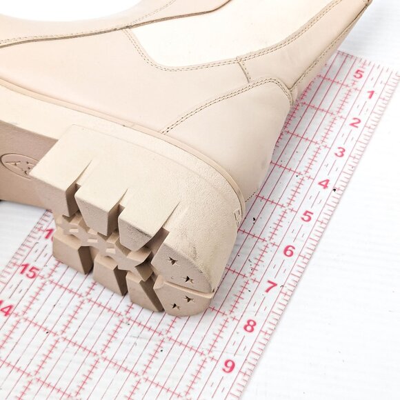 Ash Women Links Ivory Leather Platform Ankle Chelsea Boots 10.5US EUR41 - Picture 6 of 8